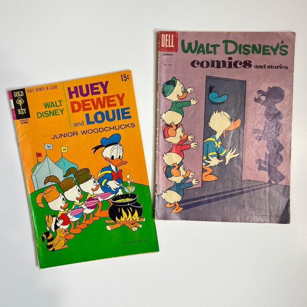 Comic Book Bundle Vintage Walt Disney Set 1960 1970 Collectible Disney Comics